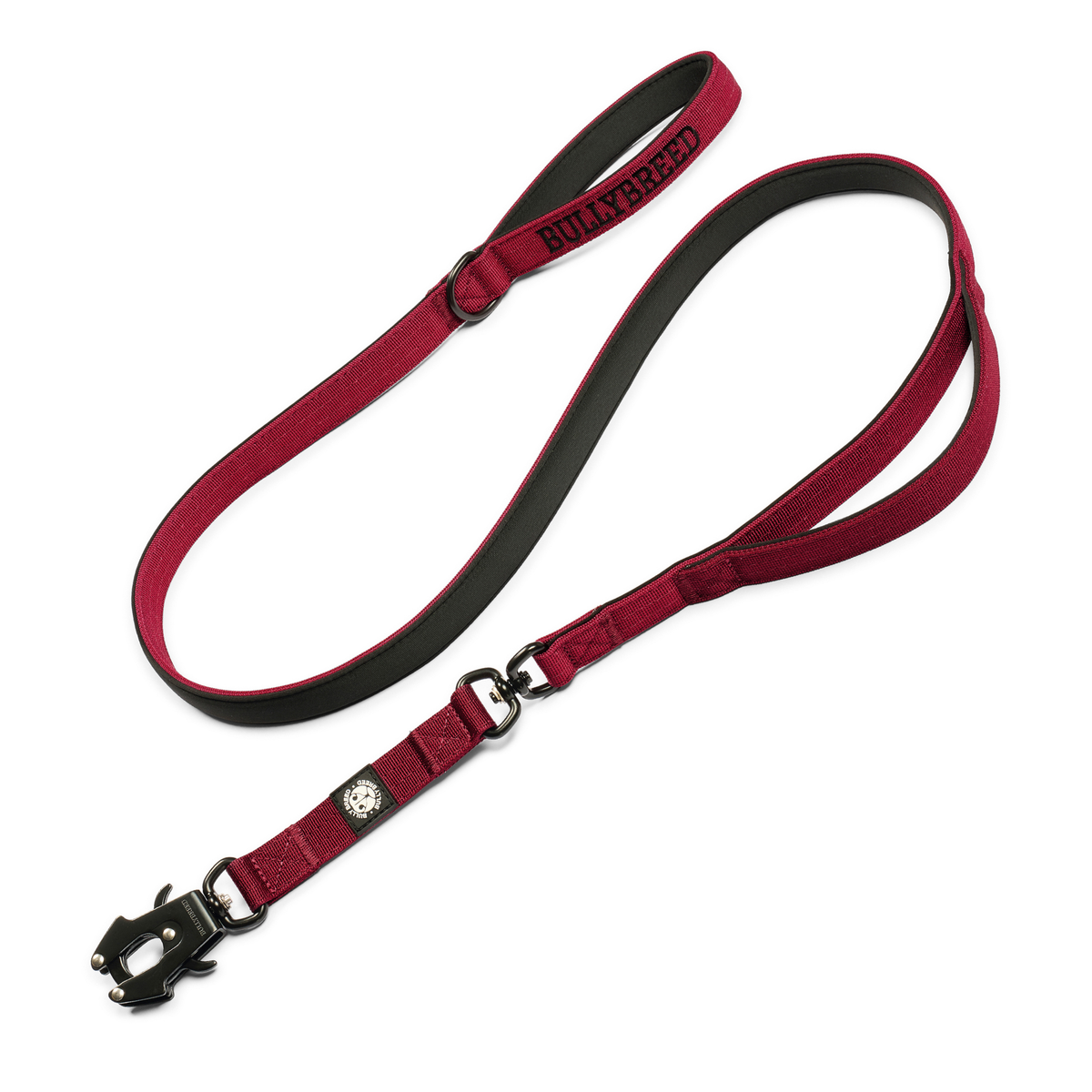 Heavy duty dog collar and double handle leash set