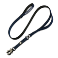 Blue dog leash with dual handle