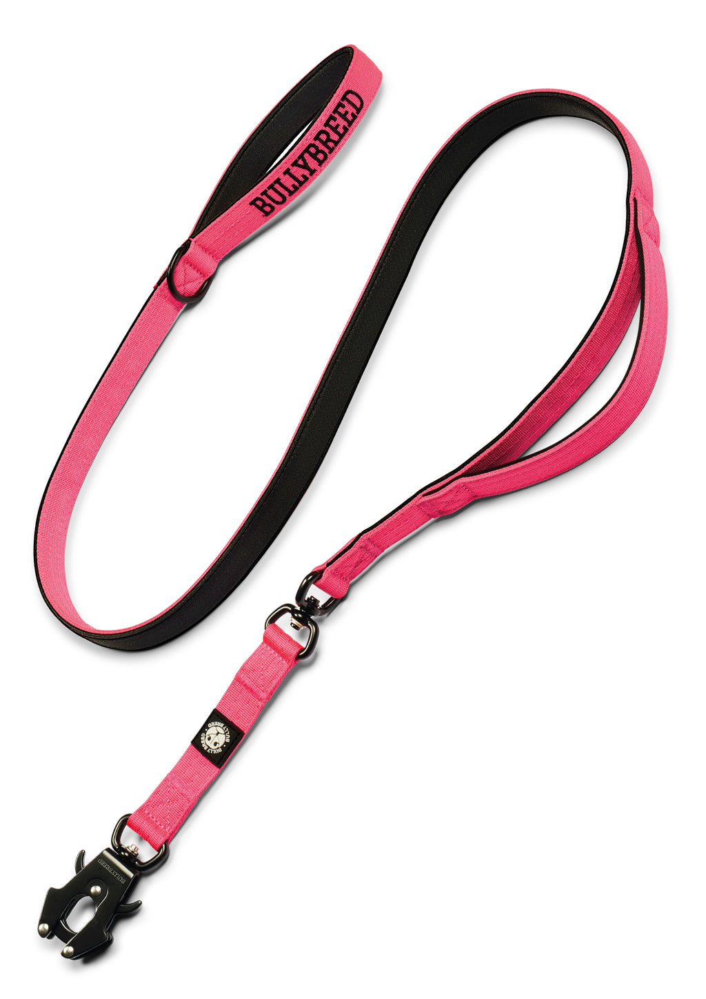 Hot pink dog leash for bully breeds