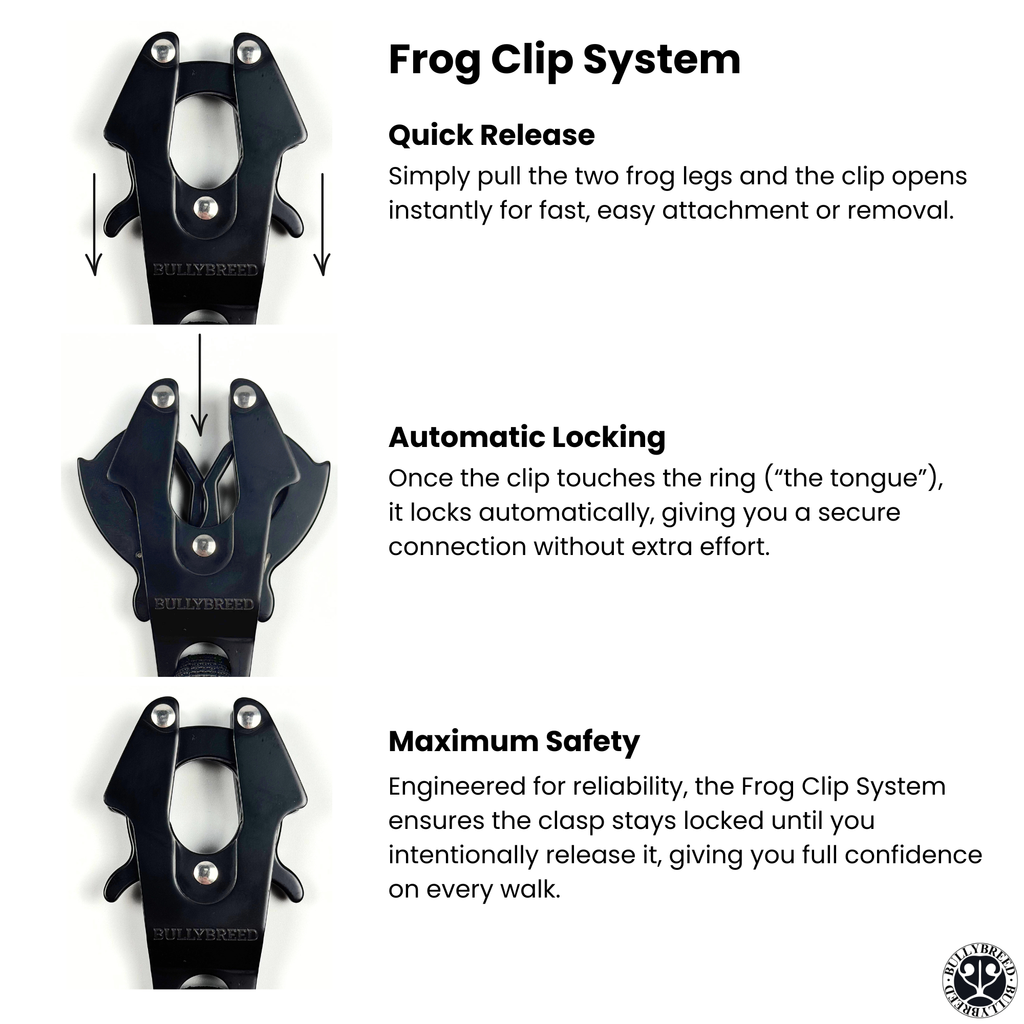 dog leash with frog clip 