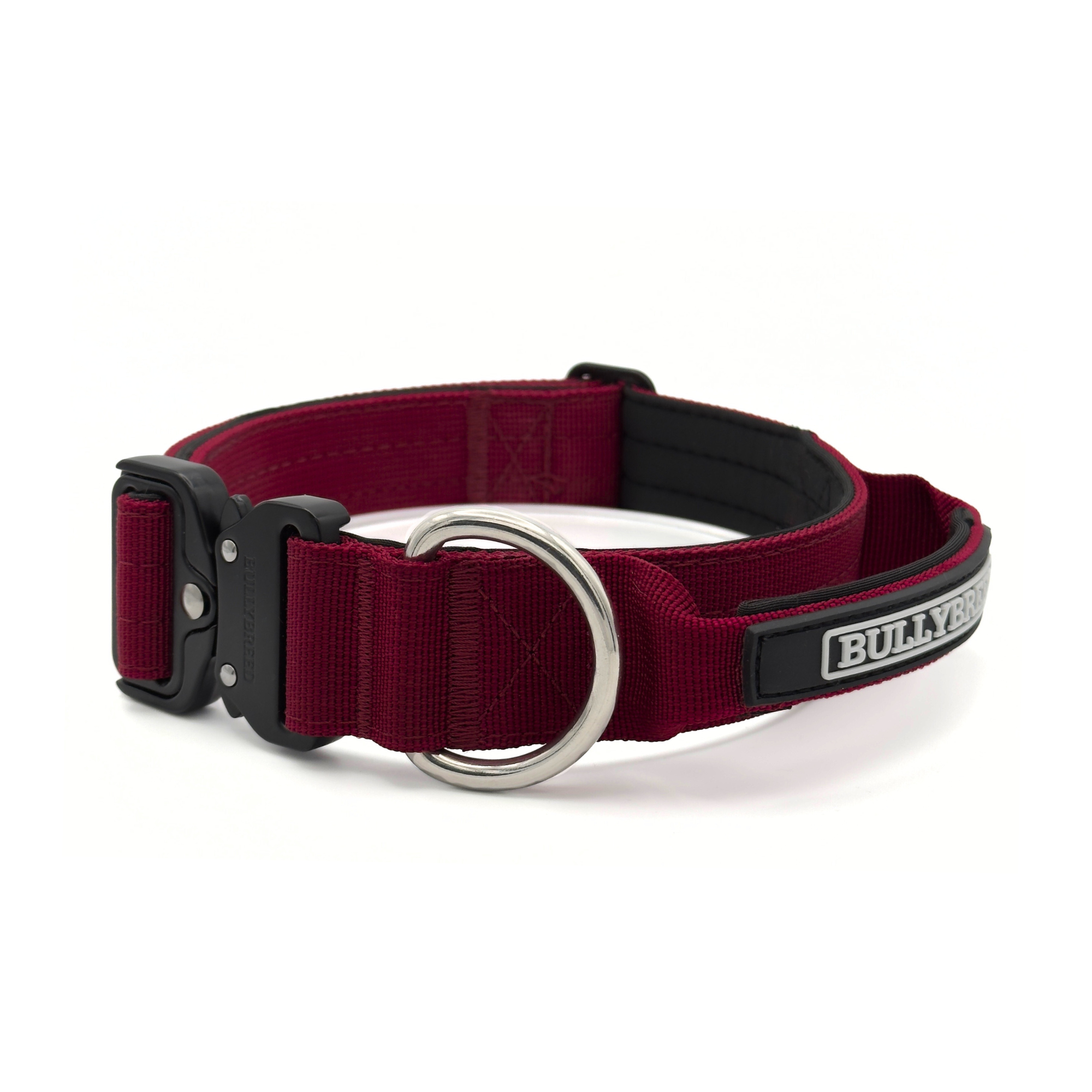 Red dog collar for bully breed